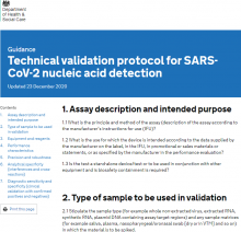 Technical validation protocol for SARS-CoV-2 nucleic acid detection [Updated 23rd December 2020]